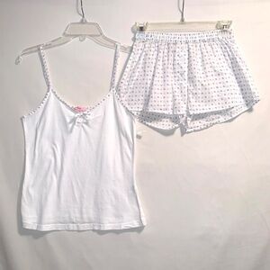 NEW White Camisole With Shorts Set Size Small